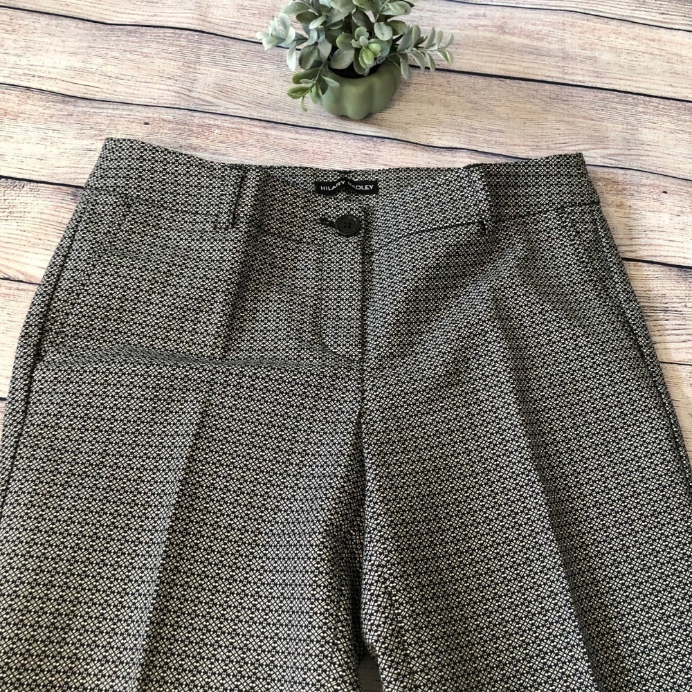 Hilary Radley Black/White Crop Pants size 6 - Picture 2 of 6